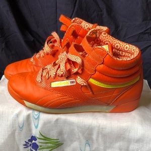 80’s style orange Reebok